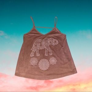 Size XS Charlotte Ruse Elephant Print Tank Top